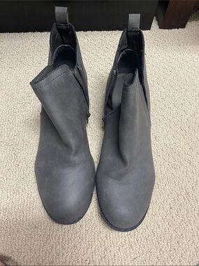 Women's Gray Ankle Booties with Side Zip